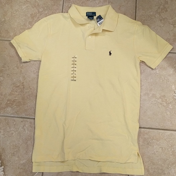 Boys Ralph Lauren Polo shirt in pale yellow - Picture 1 of 3